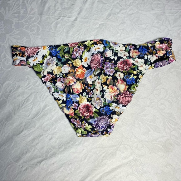 NWT Lucky Brand Late Bloomer Side Dash Bikini Bottom Floral Small Hipster Y2K - Picture 7 of 10